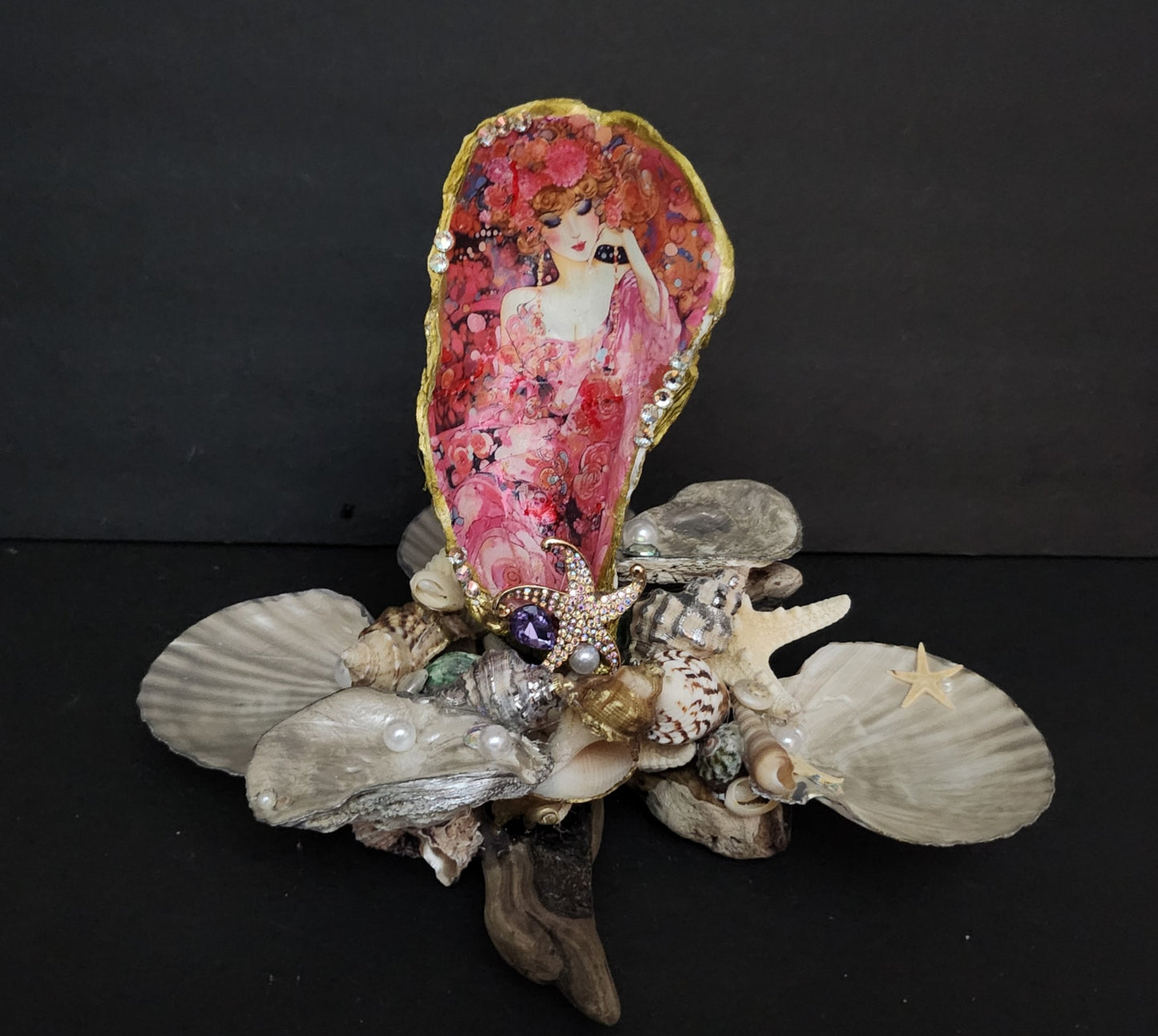Decoupage XL Oyster Shell - Option 12