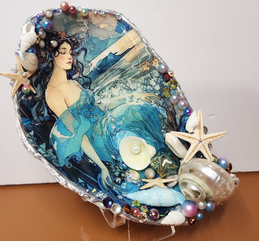 Decoupage XL Oyster Shell - Option 6