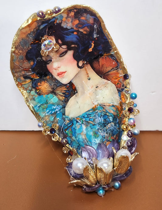 Decoupage XL Oyster Shell - Option 3