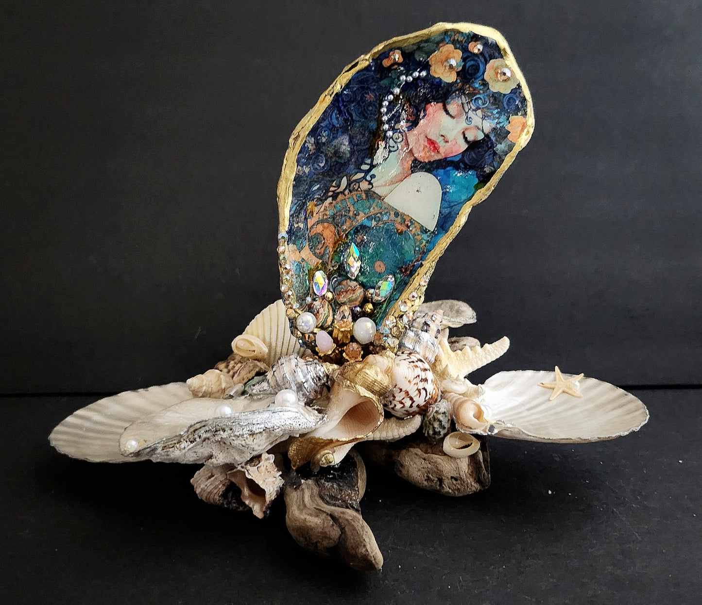 Decoupage XL Oyster Shell - Option 4