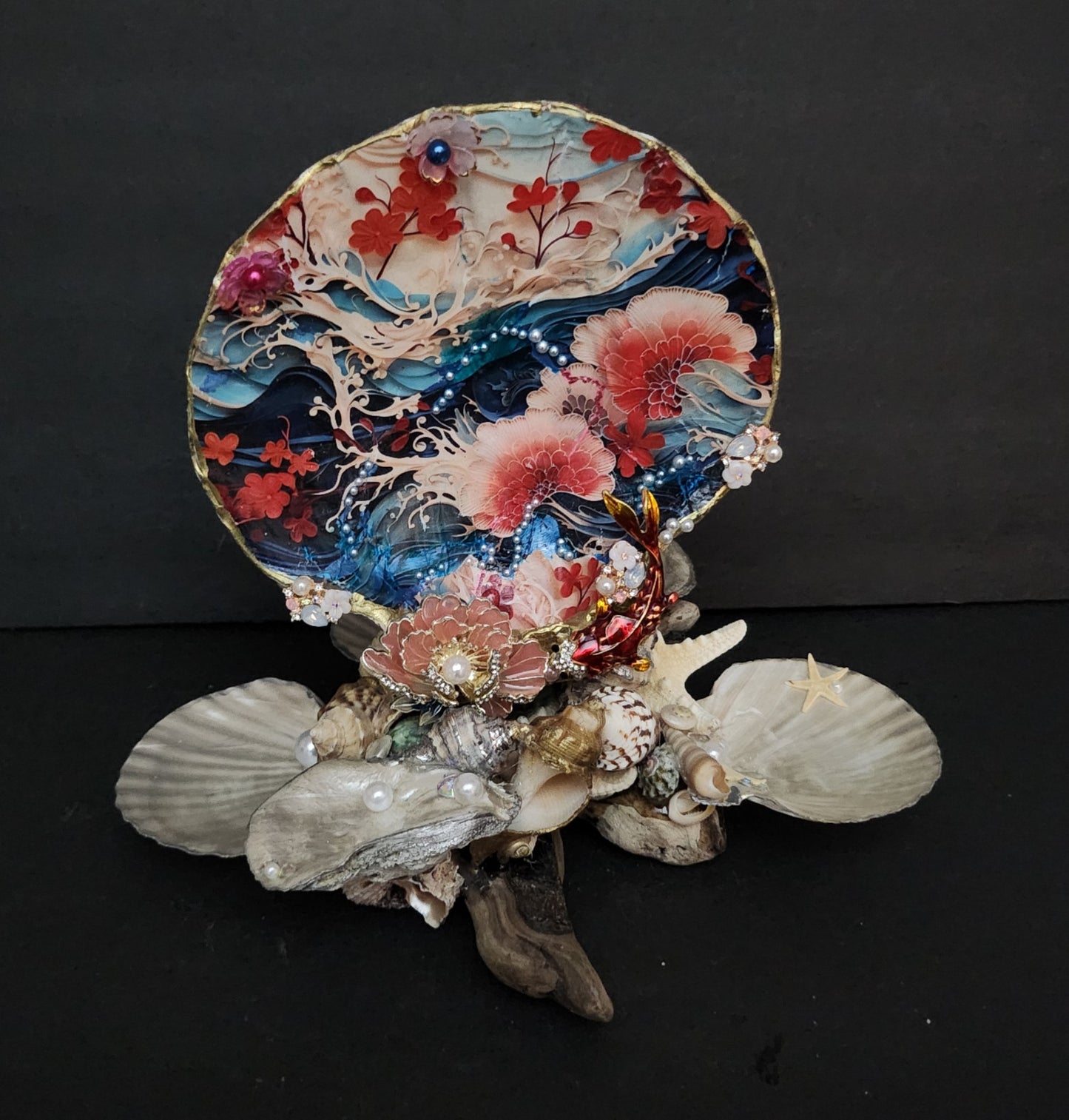 Decoupage Lion Paw Sea Shell - Option 8