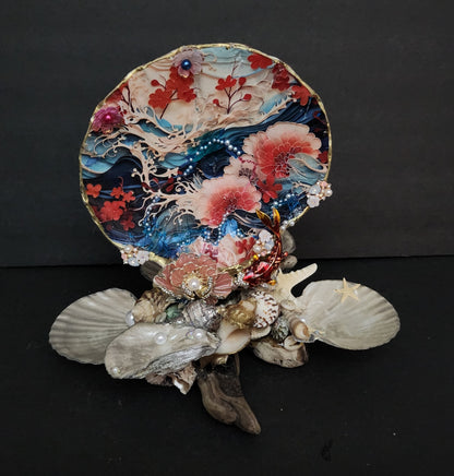 Decoupage Lion Paw Sea Shell - Option 8
