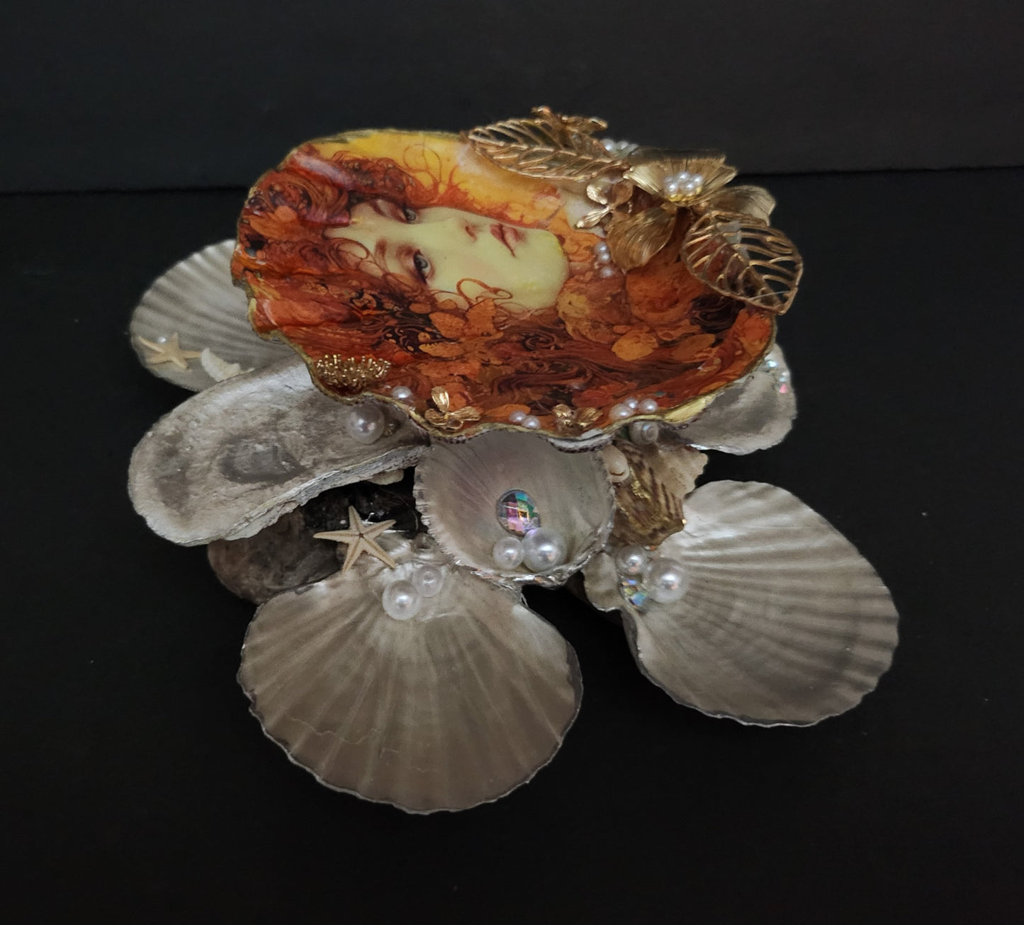 Decoupage Lion Paw Sea Shell - Option 7