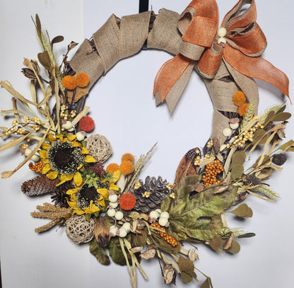 Amber Harvest Wreath